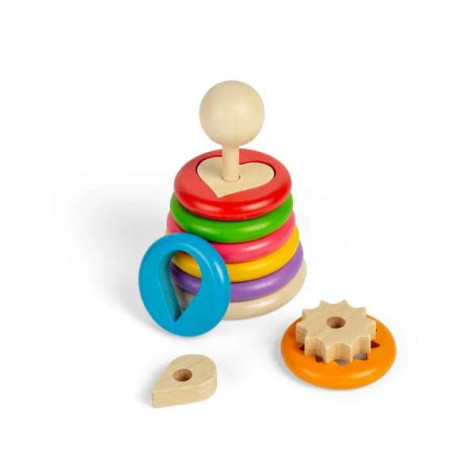 Bigjigs Toys Nasazování tvarů na tyč ~ 3