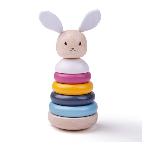 Bigjigs Baby Dřevěná motorická nasazovací věž králíček ~ 1