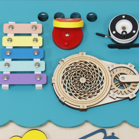 2Kids Toys Activity board Domeček tyrkysový ~ 6