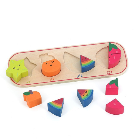 Vilac Vkládací puzzle Učím se počítat ovoce ~ 3