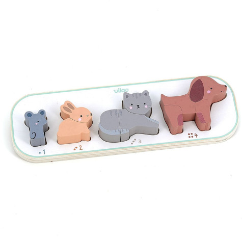 Vilac Vkládací puzzle Učím se počítat zvířátka Sarah Betz ~ 1