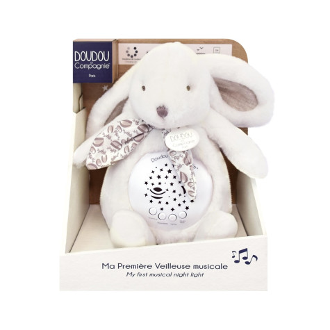 Doudou Hrací skříňka s projekcí Králíček bílý ~ 3