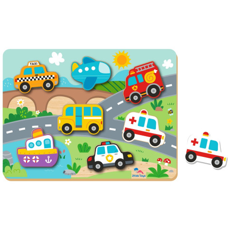 2Kids Toys Vkládací puzzle Doprava ~ 1