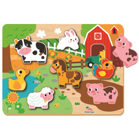 2Kids Toys Vkládací puzzle Farma ~ 1