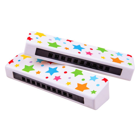 Bigjigs Toys Dřevěná harmonika hvězdičky 1 ks ~ 2