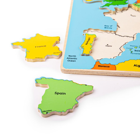 Bigjigs Toys Dřevěné puzzle mapa Evropy 25dílků ~ 5
