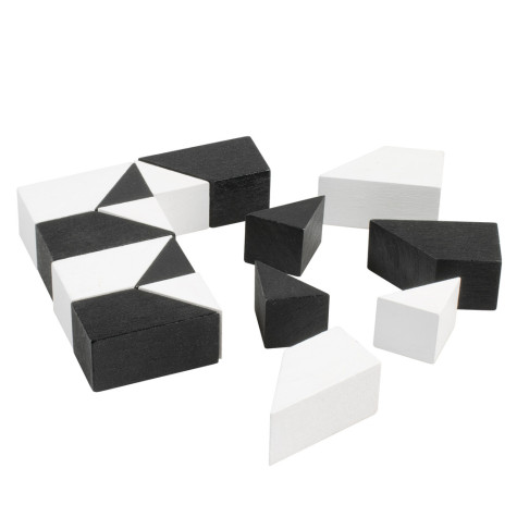 Detoa Hlavolam Tangram černobílý ~ 1
