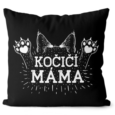 Polštář 40 x 40 cm Kočičí máma - tlapky