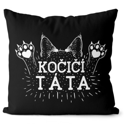 Polštář 40 x 40 cm Kočičí táta - tlapky