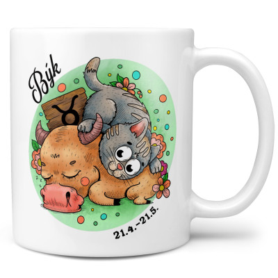 Hrnek 330 ml Kočičí znamení - Býk