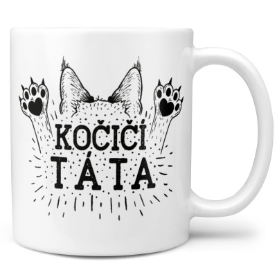 Hrnek 330 ml Kočičí táta - tlapky