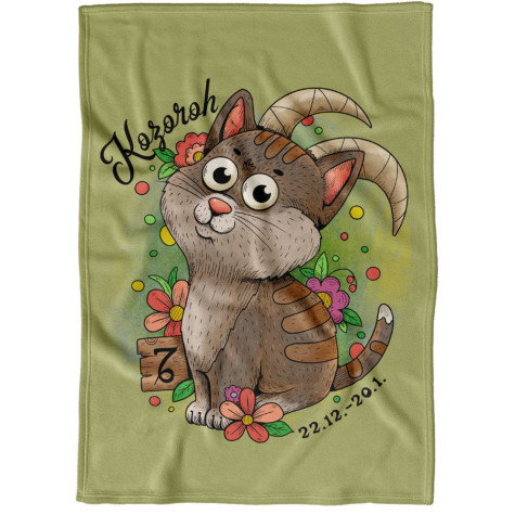 Deka 200 x 140 cm Kočičí znamení - Kozoroh ~ 1