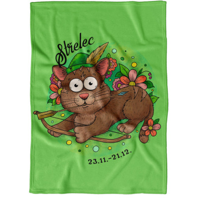 Deka 200 x 140 cm Kočičí znamení - Střelec