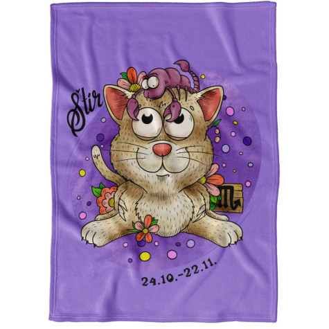 Deka 200 x 140 cm Kočičí znamení - Štír ~ 1