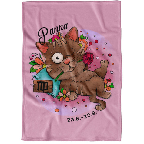 Deka 200 x 140 cm Kočičí znamení - Panna ~ 1