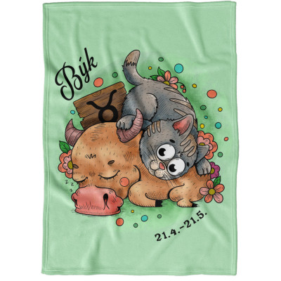 Deka 200 x 140 cm Kočičí znamení - Býk