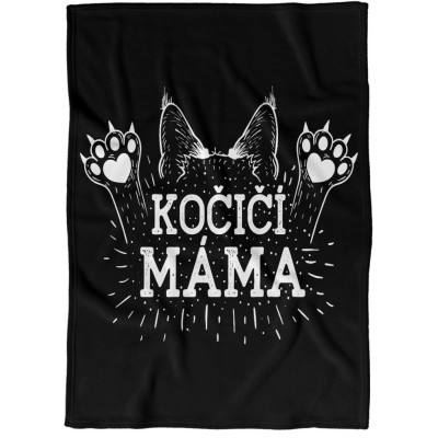 Deka 200 x 140 cm Kočičí máma - tlapky