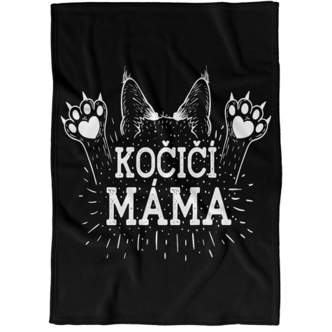 Deka 200 x 140 cm Kočičí máma - tlapky ~ 1