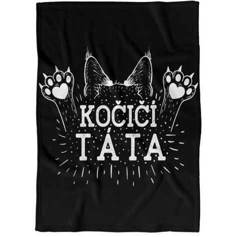 Deka 200 x 140 cm Kočičí táta - tlapky ~ 1
