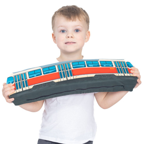 Plyšová Tramvaj 52 cm červená ~ 2
