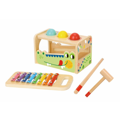 2Kids Toys Zatloukačka a xylofon Krokodýl ~ 1