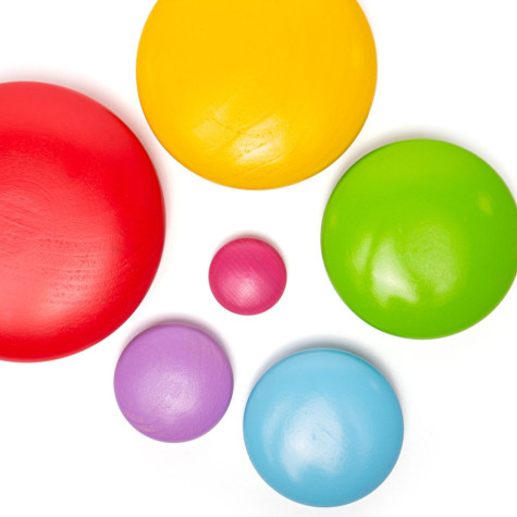 Bigjigs Baby Balanční hra usazování barevných oblázků ~ 5