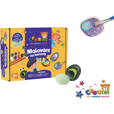 Teddies Created Malování na kameny + svítící ve tmě