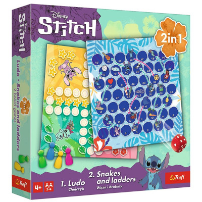 Trefl Hry Lilo & Stitch, 2v1: Člověče, nezlob se a Hadi a žebříky