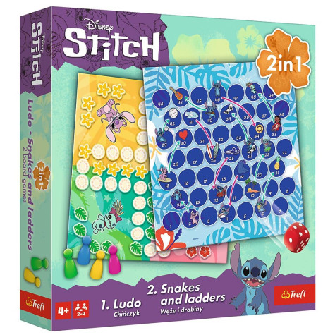 Trefl Hry Lilo & Stitch, 2v1: Člověče, nezlob se a Hadi a žebříky ~ 1