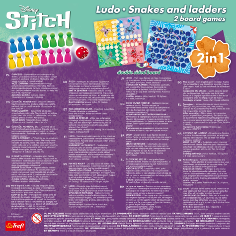 Trefl Hry Lilo & Stitch, 2v1: Člověče, nezlob se a Hadi a žebříky ~ 3
