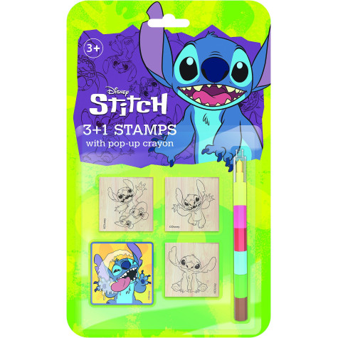 Razítka 3+1 dřevěná s voskovkou Lilo & Stitch ~ 2