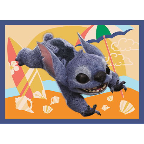 TREFL Puzzle Lilo & Stitch: Prázdniny na Havaji 4v1 (35,48,54,70 dílků) ~ 4