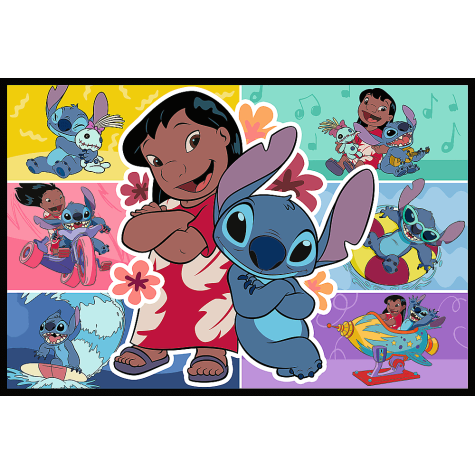 TREFL Puzzle Lilo a Stitch: Šťastný život 2x200 dílků ~ 2