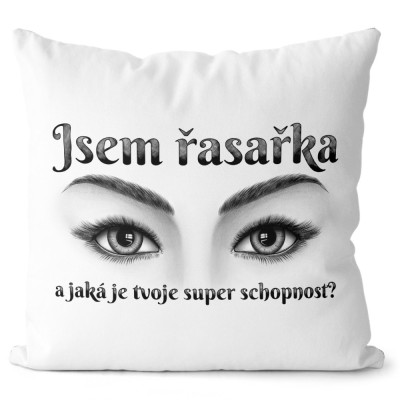 Polštář 40 x 40 cm - Řasařka - superschopnost