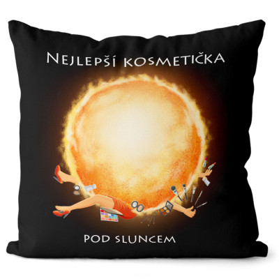 Polštář 40 x 40 cm - Kosmetička pro sluncem
