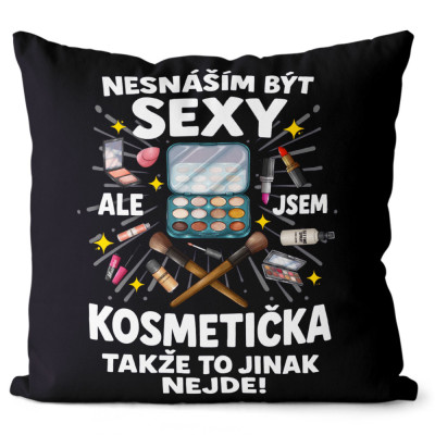 Polštář 40 x 40 cm - Sexy kosmetička