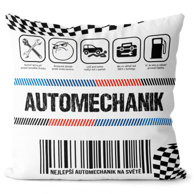 Polštář 40 x 40 cm - Automechanik 100%