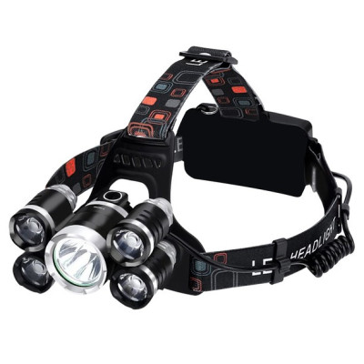 Čelovka LED Zoom 5xT6 CREE Trizand 16144