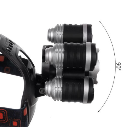 Čelovka LED Zoom 5xT6 CREE Trizand 16144 ~ 5
