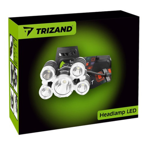 Čelovka LED Zoom 5xT6 CREE Trizand 16144 ~ 7