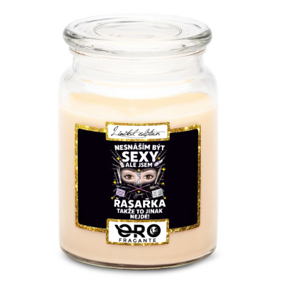 Svíčka ve skle 500 g - Sexy řasařka - vanilka