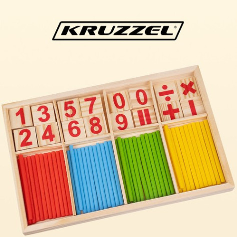Dřevěná vzdělávací hra s čísly Kruzzel 22447 ~ 6