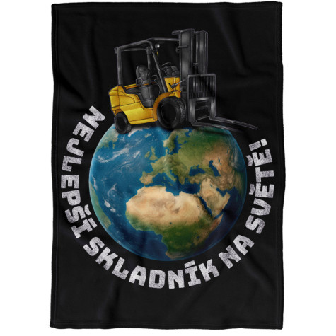 Deka 200 x 140 cm - Nejlepší skladník - ještěrka ~ 1