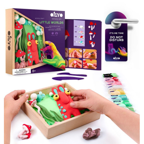 OKTO SENSORY ART 3D Výtvarná modelovací sada DIY s dřevěným rámem - Skřítek ~ 1