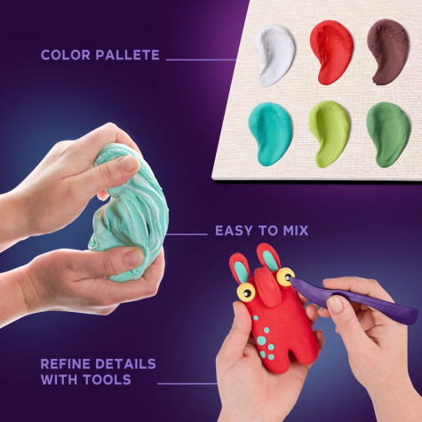 OKTO SENSORY ART 3D Výtvarná modelovací sada DIY s dřevěným rámem - Skřítek ~ 7