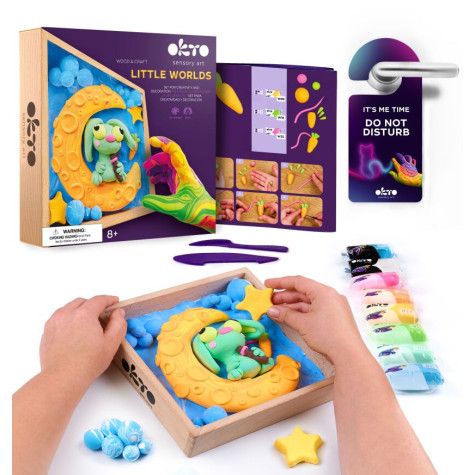 OKTO SENSORY ART 3D Výtvarná modelovací sada DIY s dřevěným rámem - Zajíček ~ 1