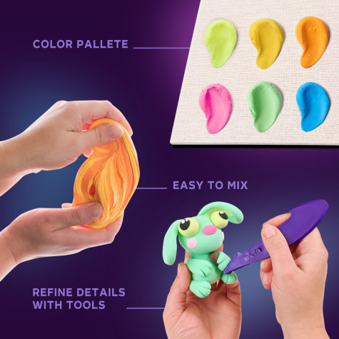 OKTO SENSORY ART 3D Výtvarná modelovací sada DIY s dřevěným rámem - Zajíček ~ 7