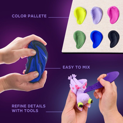 OKTO SENSORY ART 3D Výtvarná modelovací sada DIY s dřevěným rámem - Netopýr ~ 6