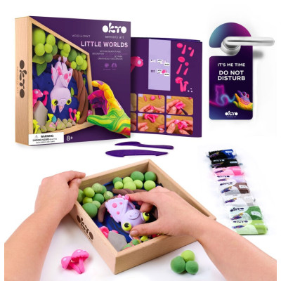 OKTO SENSORY ART 3D Výtvarná modelovací sada DIY s dřevěným rámem - Netopýr