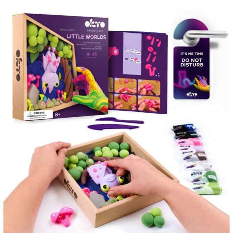 OKTO SENSORY ART 3D Výtvarná modelovací sada DIY s dřevěným rámem - Netopýr ~ 1